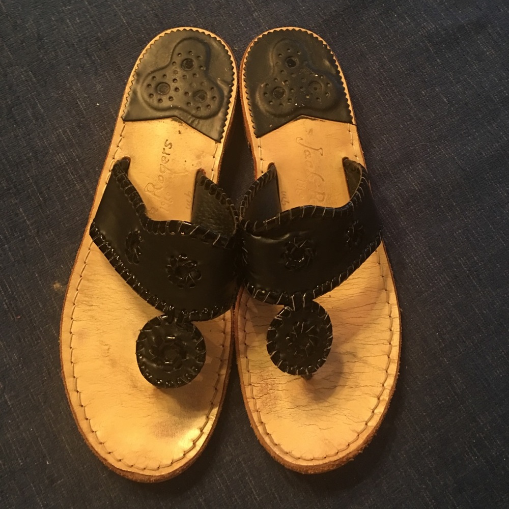 Jack Roger Navajo Black Sandals, 9.